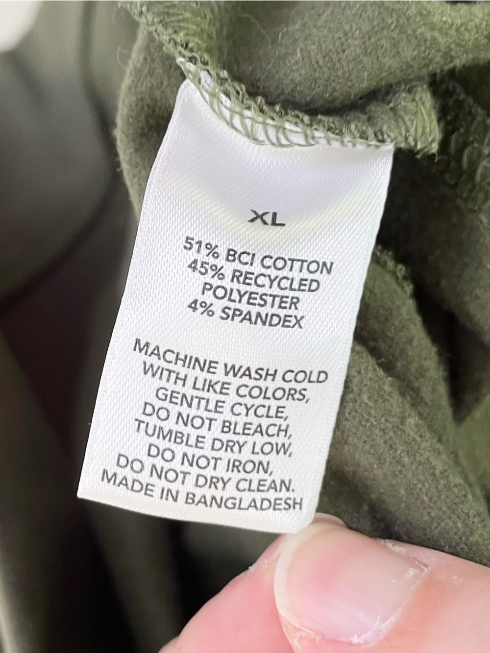 Earth Yoga Oversized Boxy Army Green Crew Neck Sweatshirt XL Extra Large Cotton - Picture 7 of 7